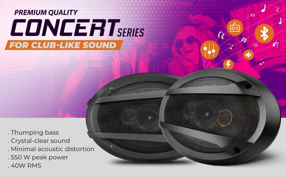 Elegant designed myTVS CSO691 6x9 inch Oval Woofer Cone Car Speakers